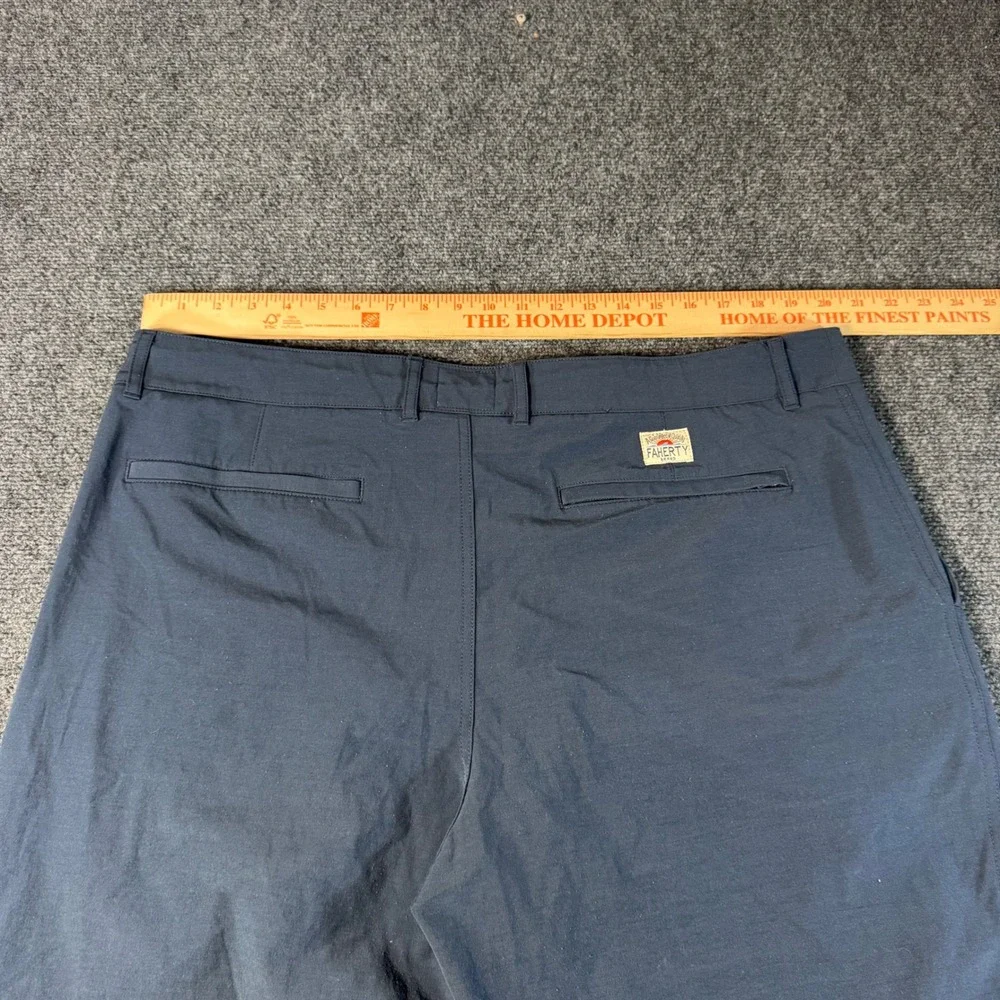 Faherty All Day Shorts Mens 40 Navy Blue Hybrid Stretch Performance Chino 8.5